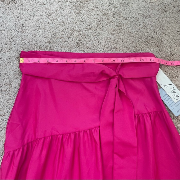 Eliza J Asymmetrical Ruffle Tie-Front Midi Skirt - Picture 10 of 14